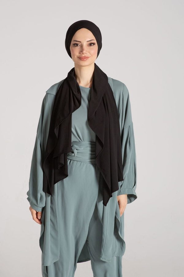 Melittis Siyah Premium Şal 70*180