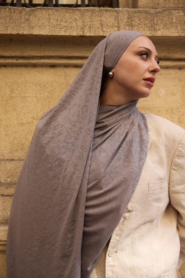 Mertensia Antrasit Royal Desen Premium Şal 70*180