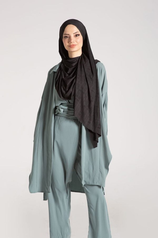 Melinis Siyah Küçük Ekose Premium Şal 70*180