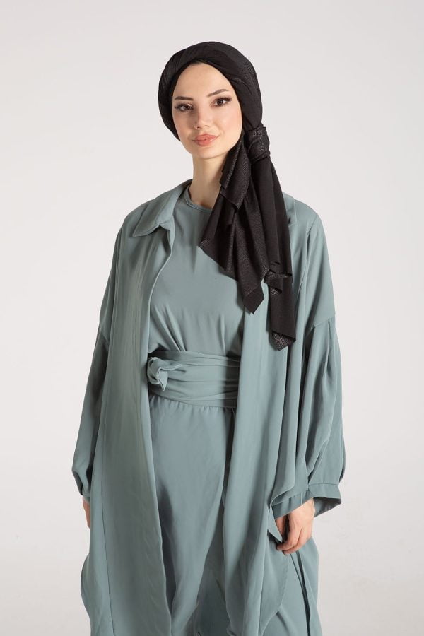 Manettia Siyah Ekose Premium Şal 70*180