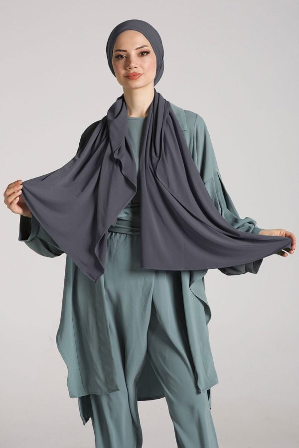 Marsilea Antrasit Premium Şal 70*180