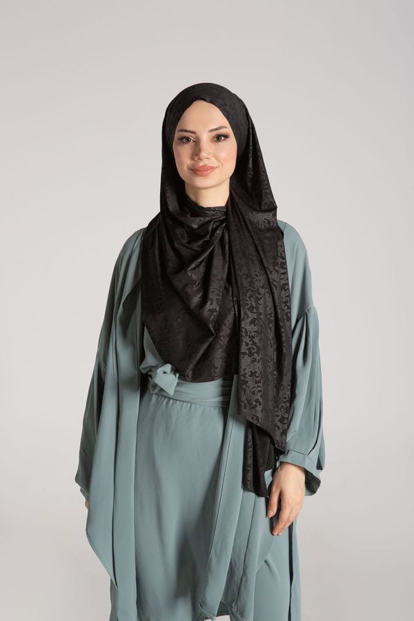 Maackia Siyah Royal Desen Premium Şal 70*180