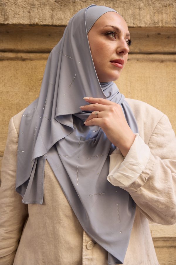 Moosewood Açık Lila Taşlı Premium Şal 70*180